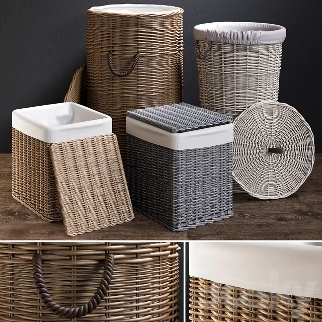 Bathroom – Accessories 3D Models – Baskets 1 (For perezalivku) Bathroom – Accessories 3D Models – Baskets 1 (For perezalivku)