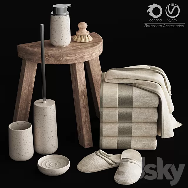 Bathroom – Accessories 3D Models – Bathroom Set 009 Bathroom – Accessories 3D Models – Bathroom Set 009