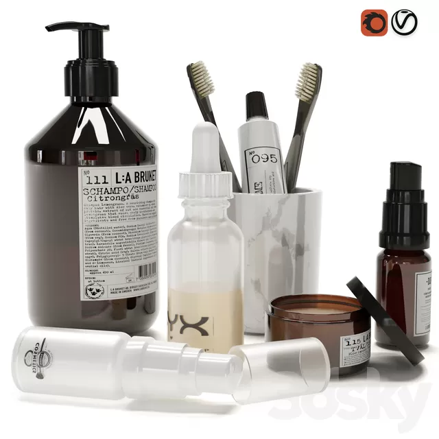 Bathroom – Accessories 3D Models – Decorative set LA BRUKET 02