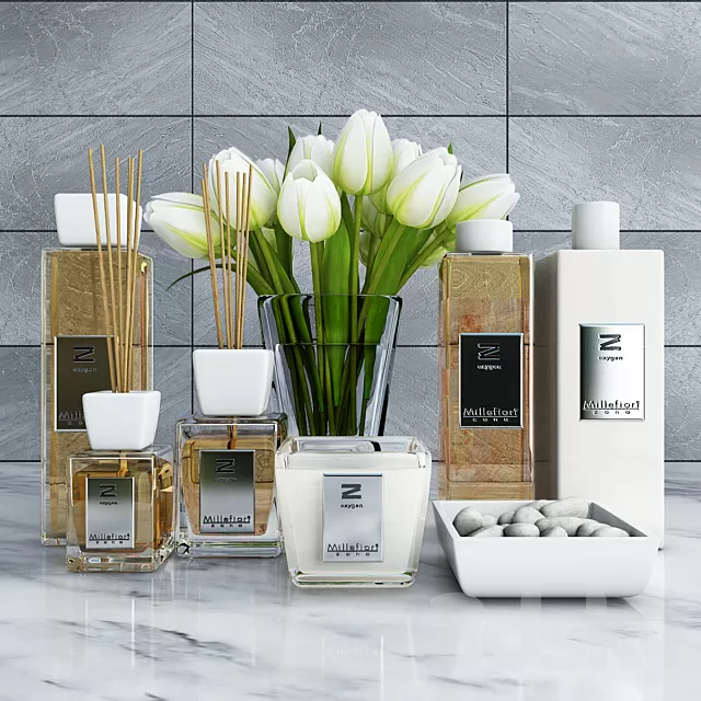 Bathroom – Accessories 3D Models – Decorative set of bathroom 2