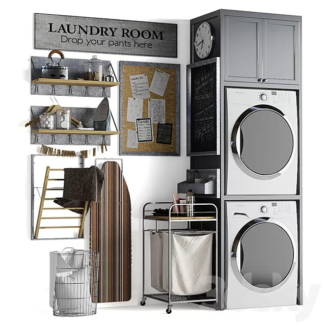 Bathroom – Accessories 3D Models – Laundry decor