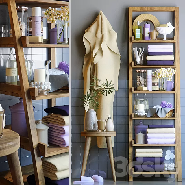 Bathroom – Accessories 3D Models – Rack in the Bathroom 3