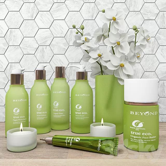 Bathroom – Accessories 3D Models – Set Beyond natural cosmetics