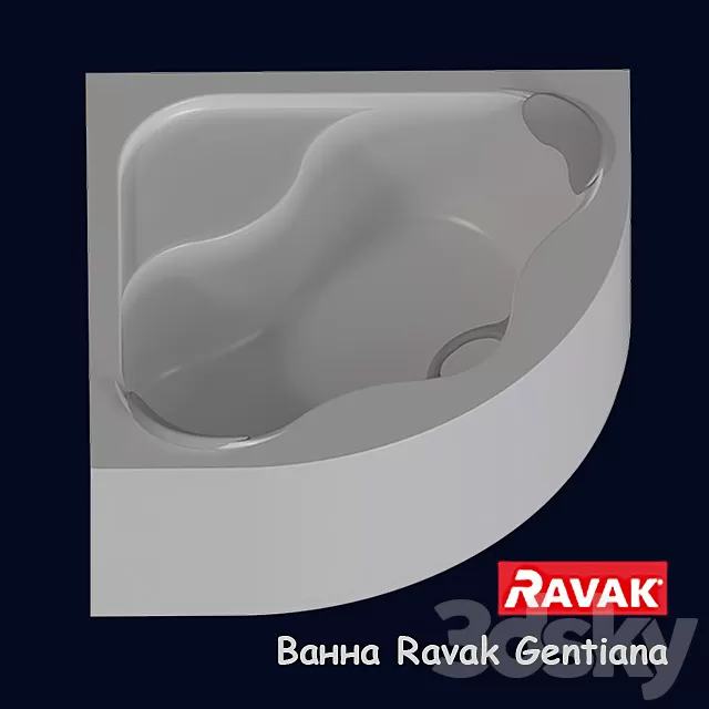 Bathroom – Bathtub 3D Models – Bath Ravak Gentiana