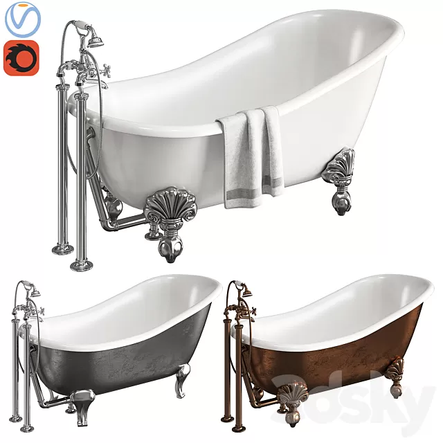 Bathroom – Bathtub 3D Models – Devon & Devon Regina Bath 3D model