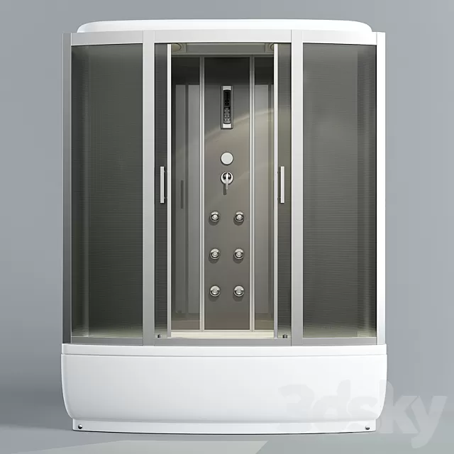 Bathroom – Bathtub 3D Models – Shower cabin ARCUS AS-126