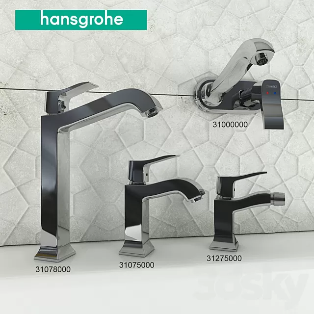 Bathroom – Faucet 3D Models – Collection of mixers Metris Classic by Hansgrohe. Part 1 Bathroom – Faucet 3D Models – Collection of mixers Metris Classic by Hansgrohe. Part 1