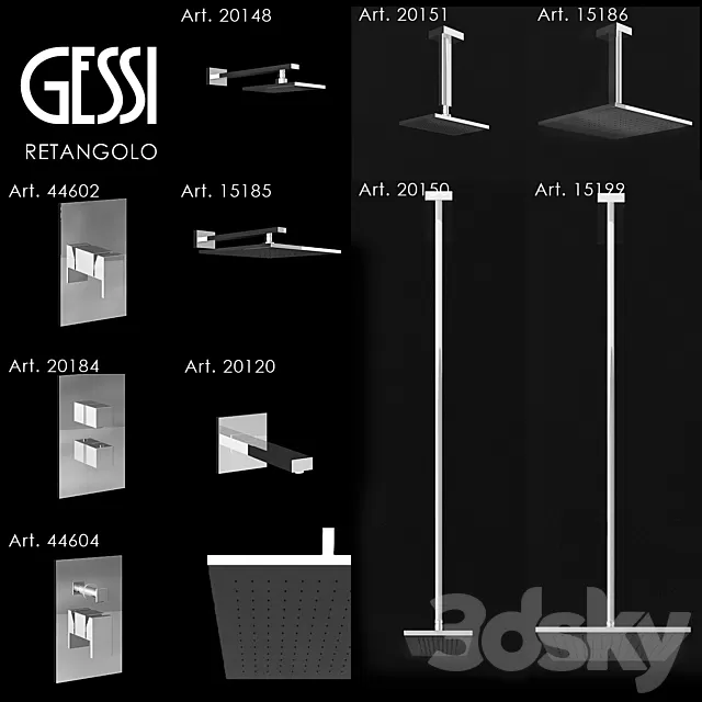 Bathroom – Faucet 3D Models – Mixers Gessi Retangolo 3 Bathroom – Faucet 3D Models – Mixers Gessi Retangolo 3