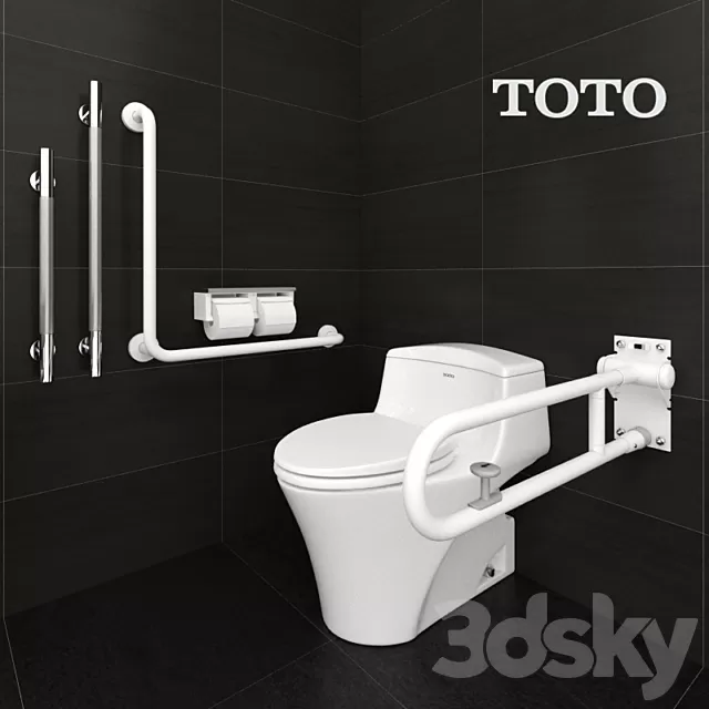 Bathroom – Faucet 3D Models – Toto toilets CW923SGUR and Accessible equipment Bathroom – Faucet 3D Models – Toto toilets CW923SGUR and Accessible equipment