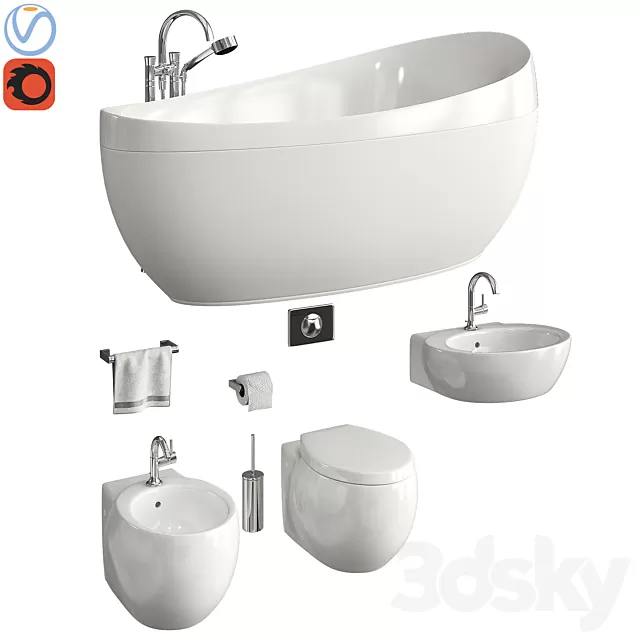 Bathroom – Toilet – Bidet 3D Models – Villeroy & Boch Aveo
