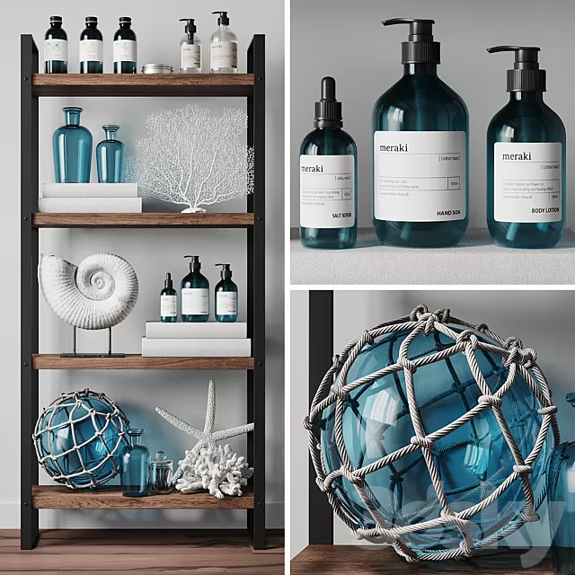 Decorative – Set – 3D Models – Cosmetic set Meraki 3D model