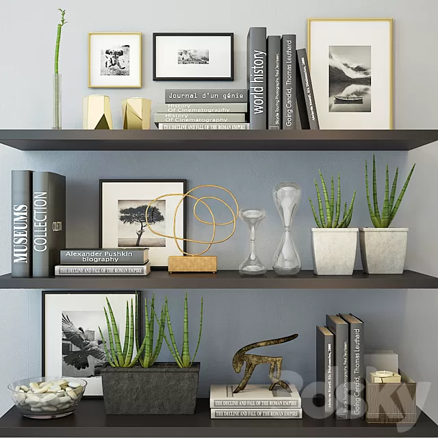 Decorative – Set – 3D Models – Decor black color