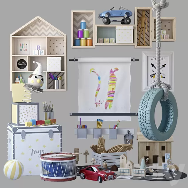 Decorative – Set – 3D Models – Decor for children 3