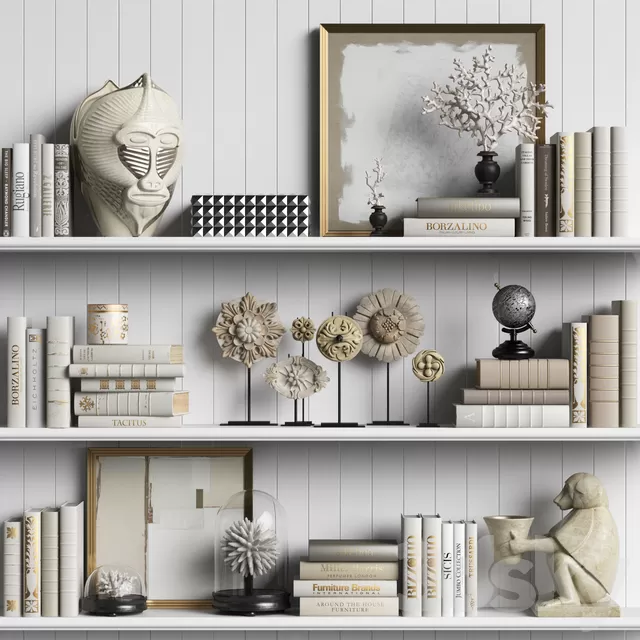 Decorative – Set – 3D Models – Decor Set 18 with a globe