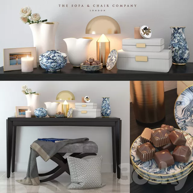 Decorative – Set – 3D Models – Decor set The Sofa & Chair Company