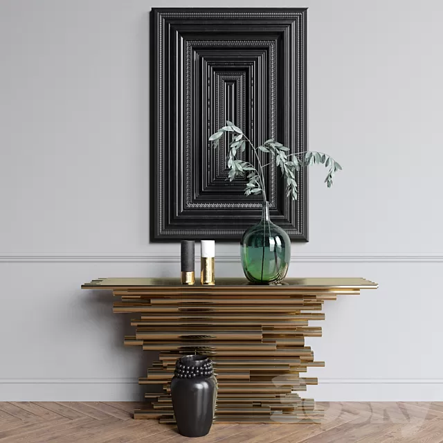 Decorative – Set – 3D Models – Decor set with console table