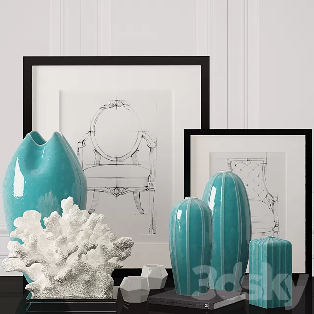 Decorative – Set – 3D Models – Decoration set 2 by Kelly Hoppen