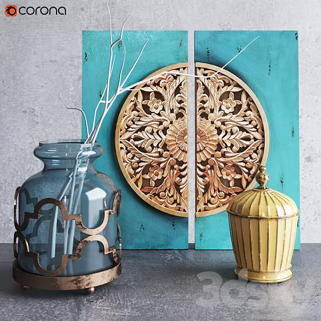 Decorative – Set – 3D Models – Decorative set in ethnic style