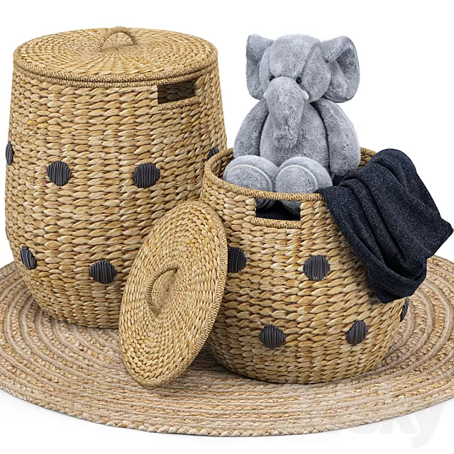Decorative – Set – 3D Models – Dot Basket