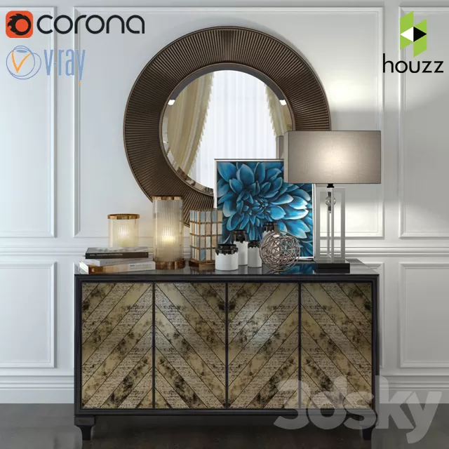Decorative – Set – 3D Models – Houzz decor set 02
