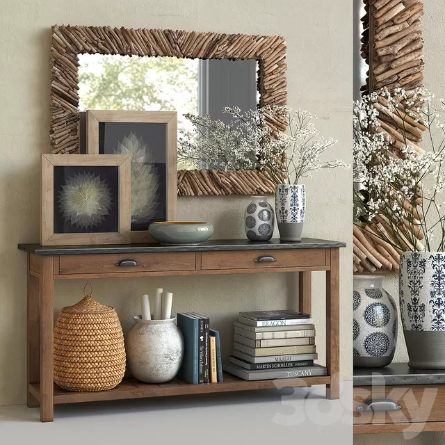 Decorative – Set – 3D Models – Pottery Barn set (max; tex)