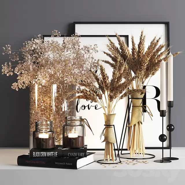 Decorative – Set – 3D Models – Set300 wheats