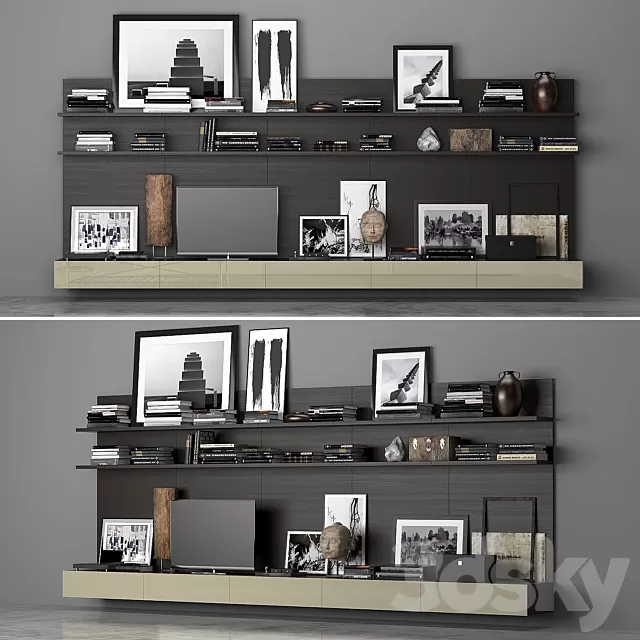 Decorative – Set – 3D Models – Varenna Poliform DAY SYSTEM 12