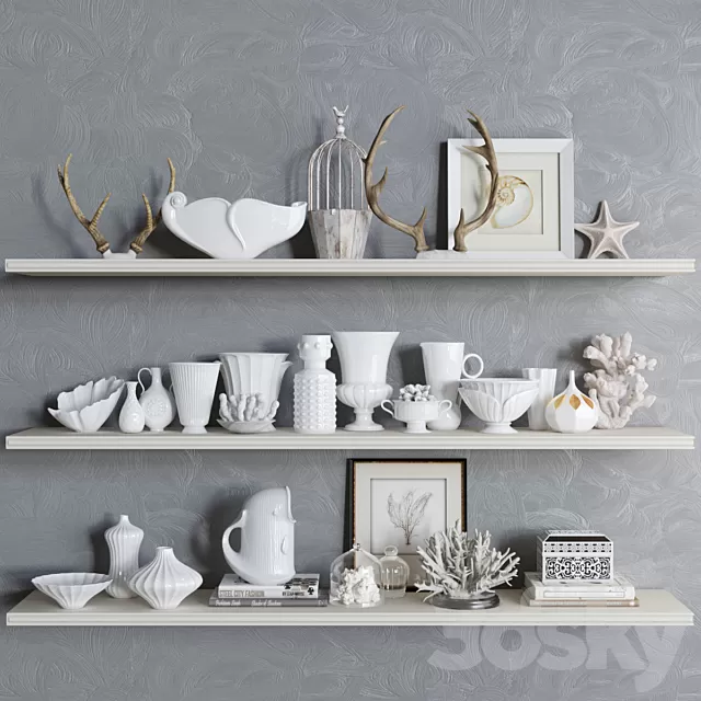 Decorative – Set – 3D Models – White decoration set