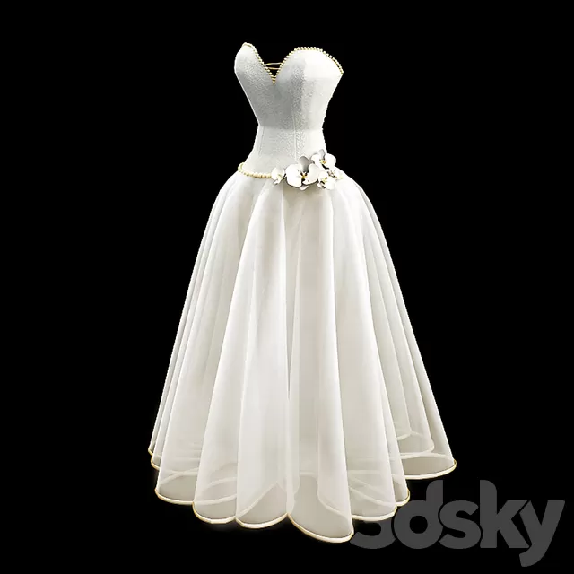 Clothes – Footware – 3D Models – Wedding Dress