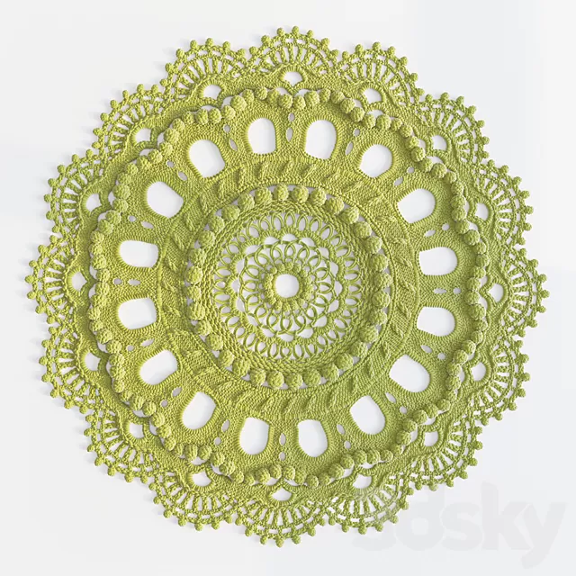 Decorative – Set – 3D Models – Braided rug D-1200