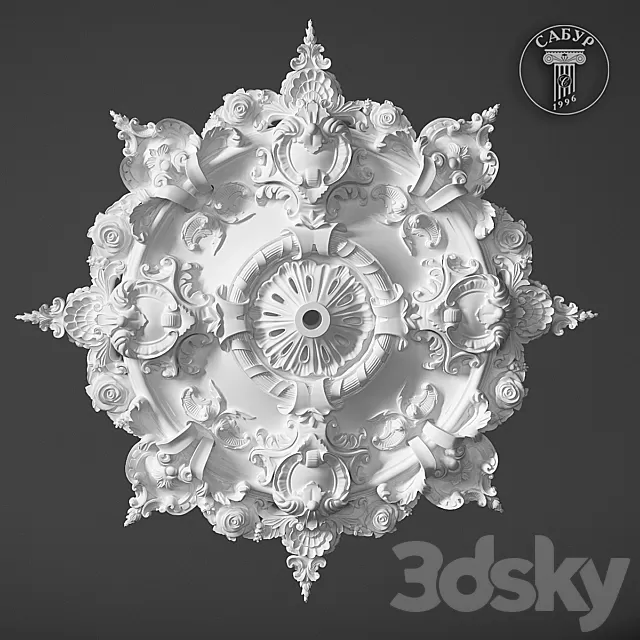 Decorative – Set – 3D Models – Ceiling outlet P113 Sabur decor