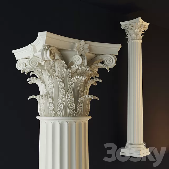Decorative – Set – 3D Models – Corinthian order