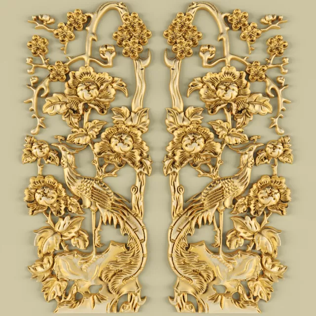 Decorative – Set – 3D Models – European carved plaster 03 (max; obj)