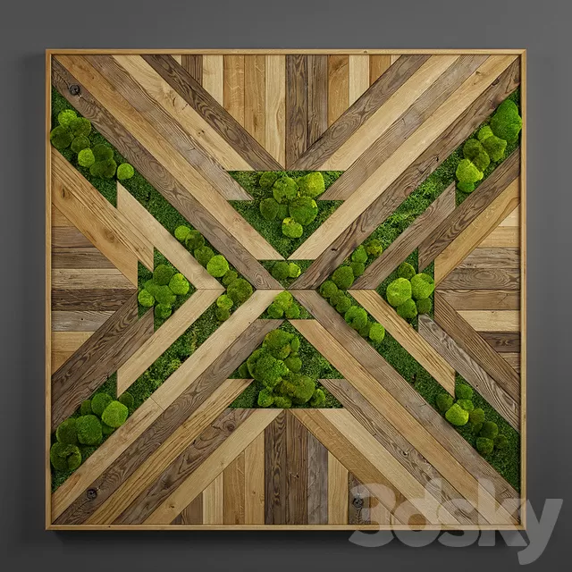 Decorative – Set – 3D Models – Panel wood art 08
