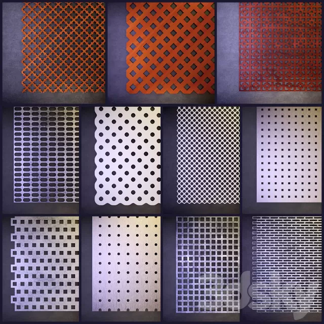 Decorative – Set – 3D Models – Perforated panel 1