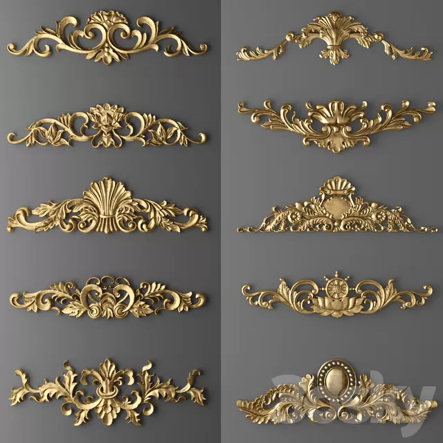 Decorative – Set – 3D Models – Set stucco 03