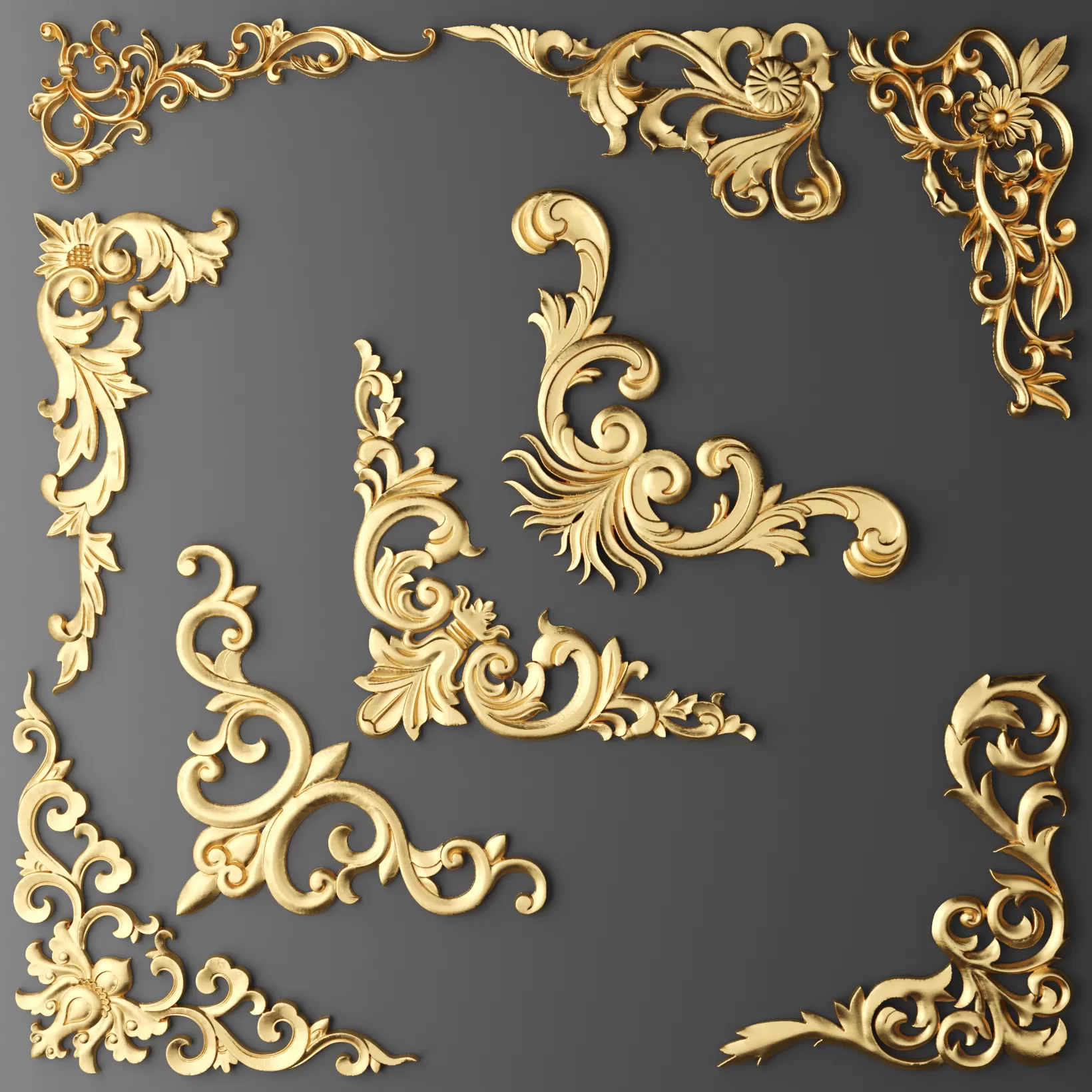 Decorative – Set – 3D Models – Set stucco 04