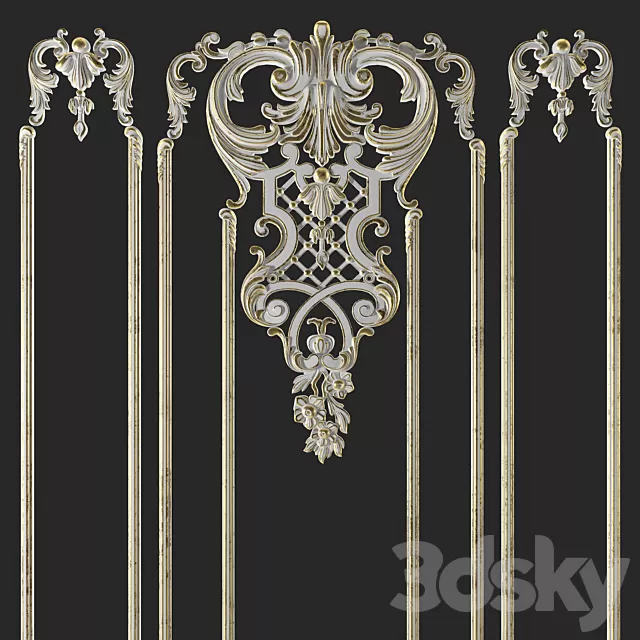 Decorative – Set – 3D Models – Stucco molding 322