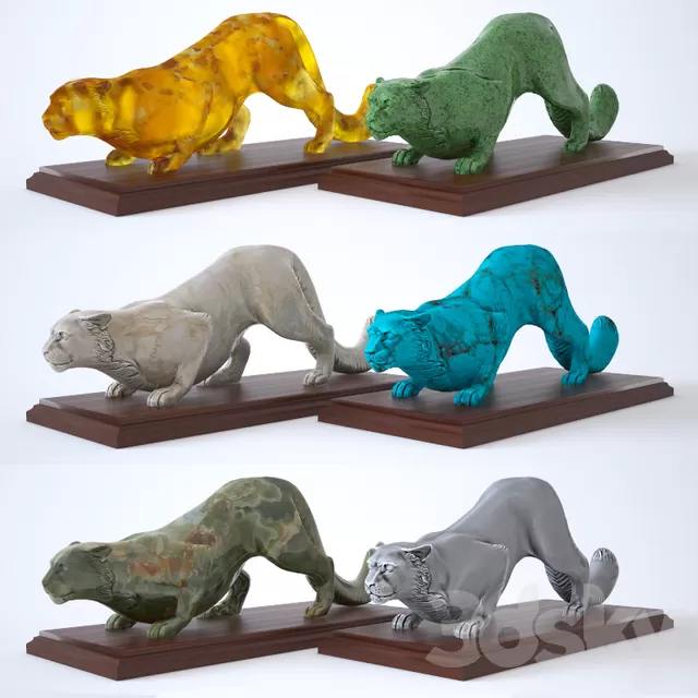 Sculpture – 3D Models – Figurine Snow Leopard