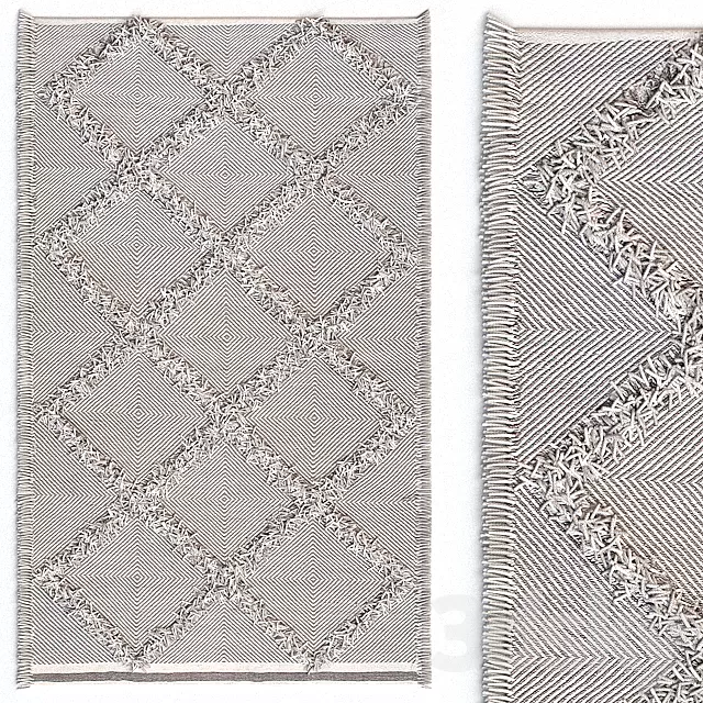 Carpets – 3D Models – CarpetNuLOOMDevonDiamondTrellisTasselShagRug