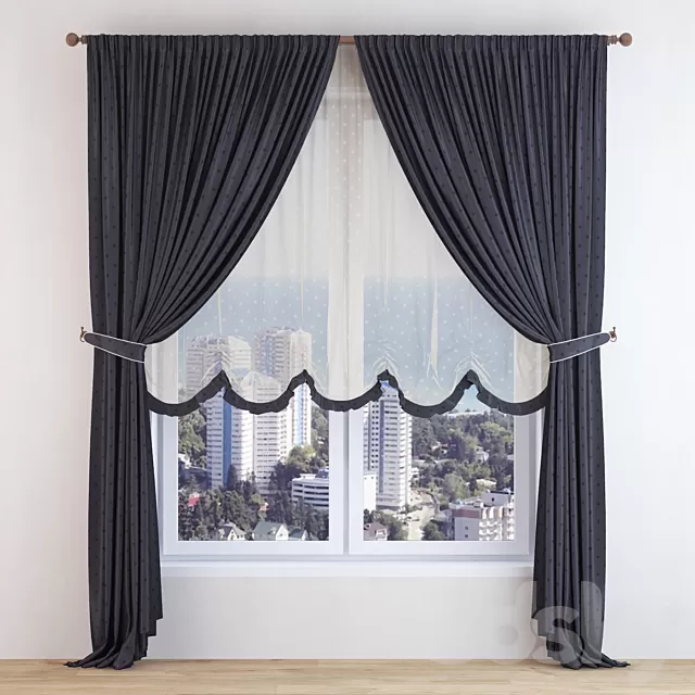 Curtain – 3D Models – Blind classic 02