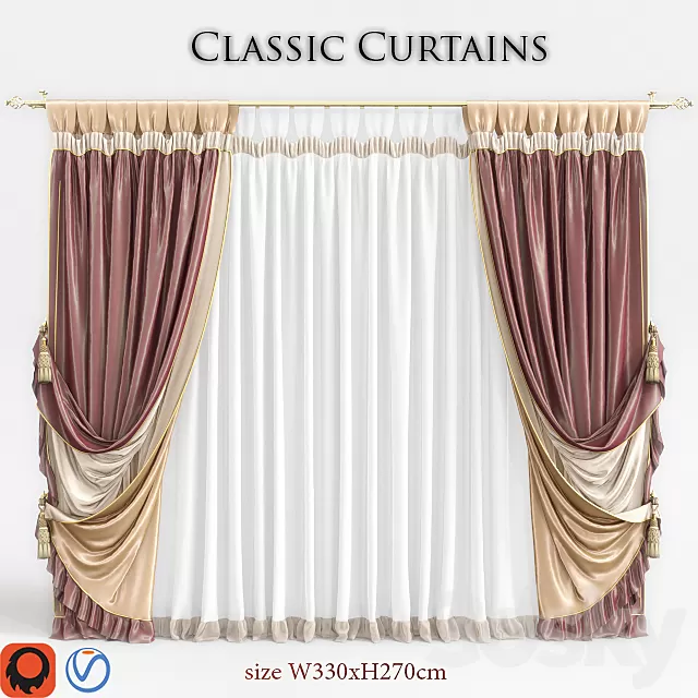 Curtain – 3D Models – Blind classic