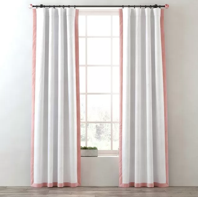 Curtain – 3D Models – RH BORDERED COTTON CANVAS DRAPERY PANEL