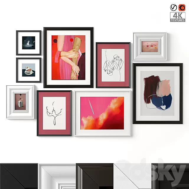 Frame – 3D Models – Mixed Poster Set 40 (Knoppang; Virserum; Ribba)