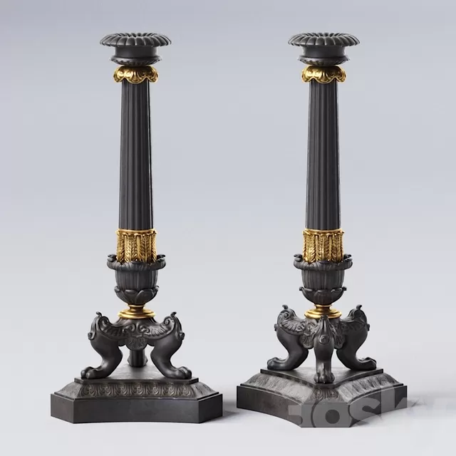 Other Decorative Objects – 3D Models – Big Empire Candlestick