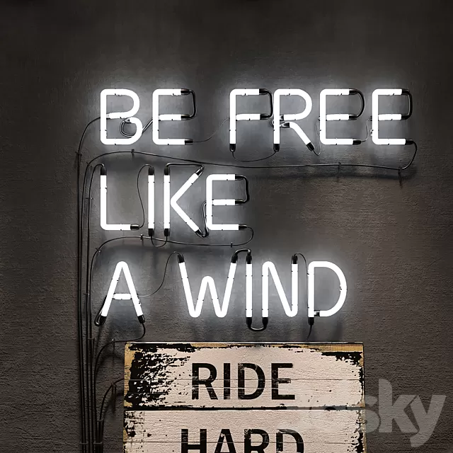 Other Decorative Objects – 3D Models – Neon letters; Neon Type Font