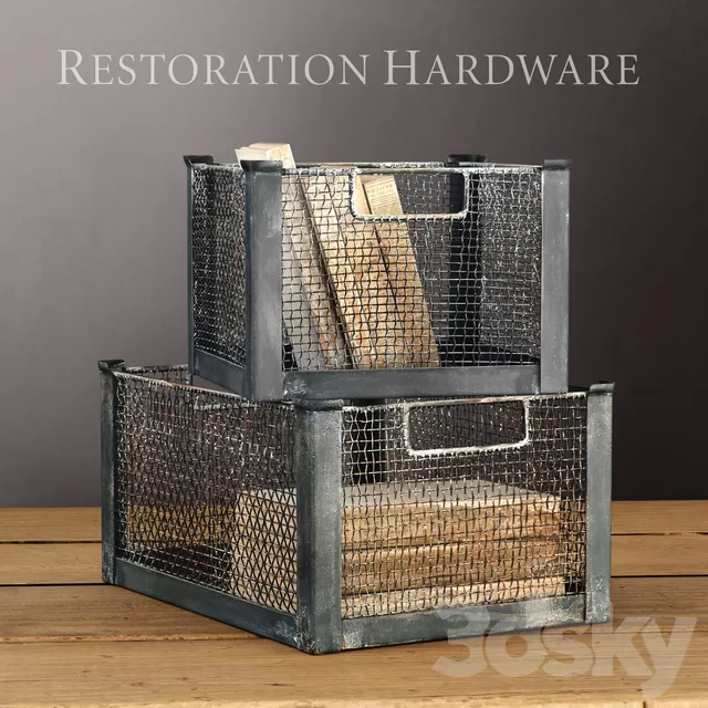 Other Decorative Objects – 3D Models – RH Mesh Metal Bin