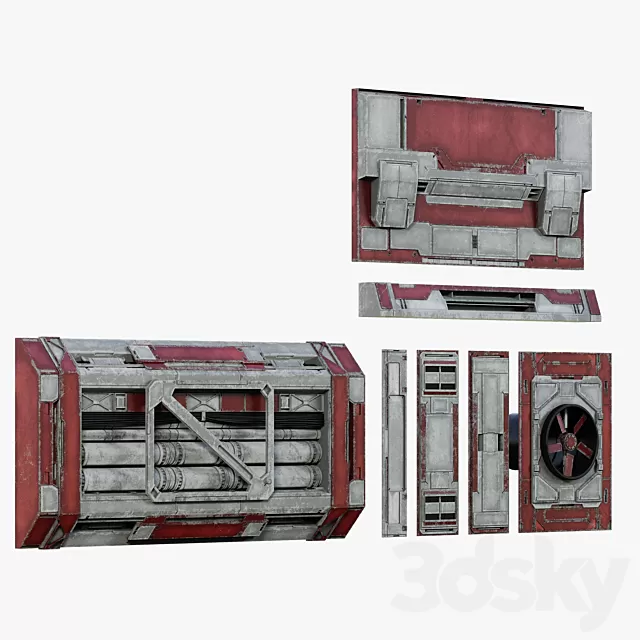 Other Decorative Objects – 3D Models – Sci-FI Element 14 (max)