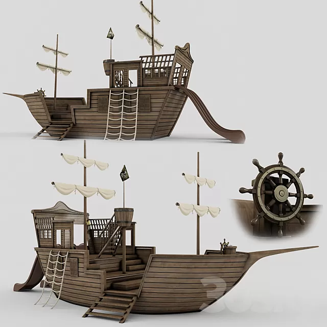 Other Decorative Objects – 3D Models – Ship playground for kids