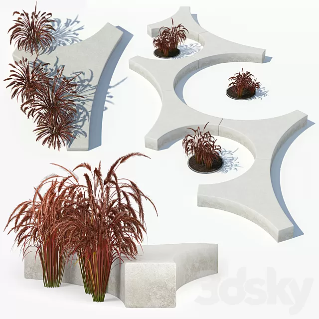 Plants – Flowers – 3D Models Download – Folia bench Graceful Fountain Grass Plants – Flowers – 3D Models Download – Folia bench Graceful Fountain Grass